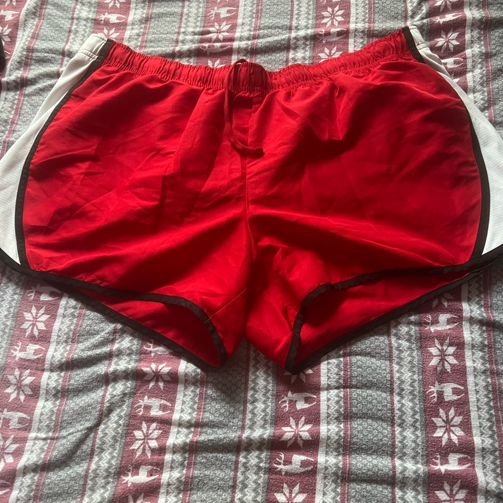Red swim suite shorts